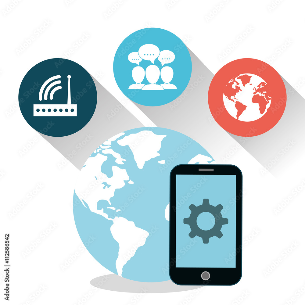 Internet of things. Online icon. Flat illustration , vector Internet of things. Online icon. Flat illustration , vector