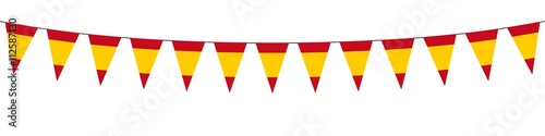 Banner. Garland, amarillo, rojo, España photo