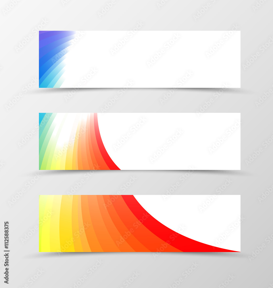 Obraz premium Set of banner rainbow design