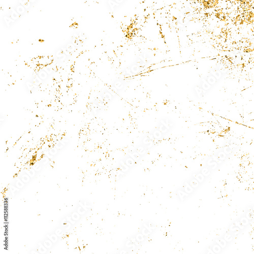 Gold grunge texture. Patina scratch golden elements. Sketch texture to create distressed effect. Overlay distress grain graphic design. Stylish modern dirty background decoration. Vector illustration