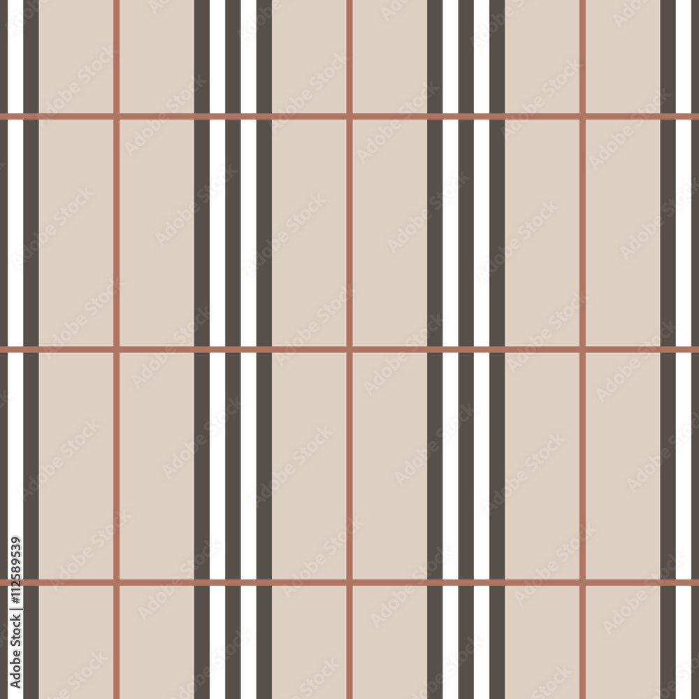 Fototapeta premium Tartan seamless pattern. Checkered geometric texture plaid. Fashion traditional scottish design. Classic british template wallpaper, wrapping, fabric or textile, material, flannel. Vector Illustration