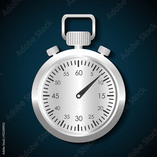 Time design. chronometer icon. Flat illustration