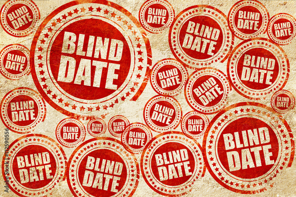 Obraz premium blind date, red stamp on a grunge paper texture