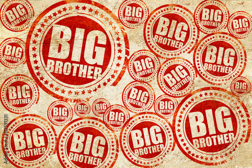 big brother, red stamp on a grunge paper texture