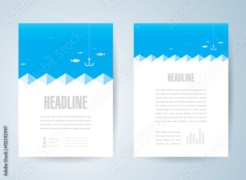 flyer brochure design template background fisher