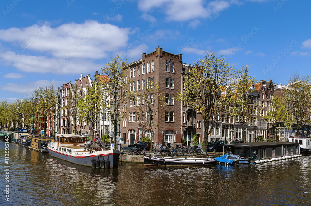 View of Amsterdam canal, Netherlands