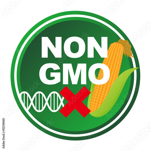 Genetically Modified Organisms(GMO) free, emblem or sticker icon