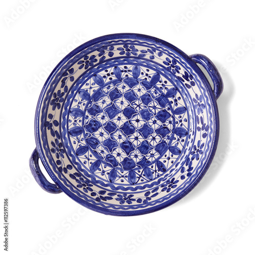 Moroccan style food dish isolated on a white background