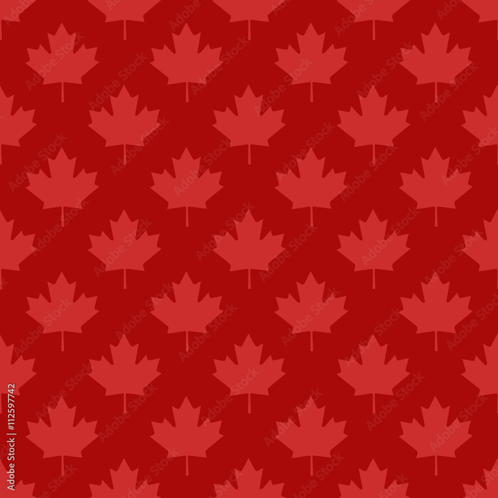 Canadian maple leaf symbol seamless pattern