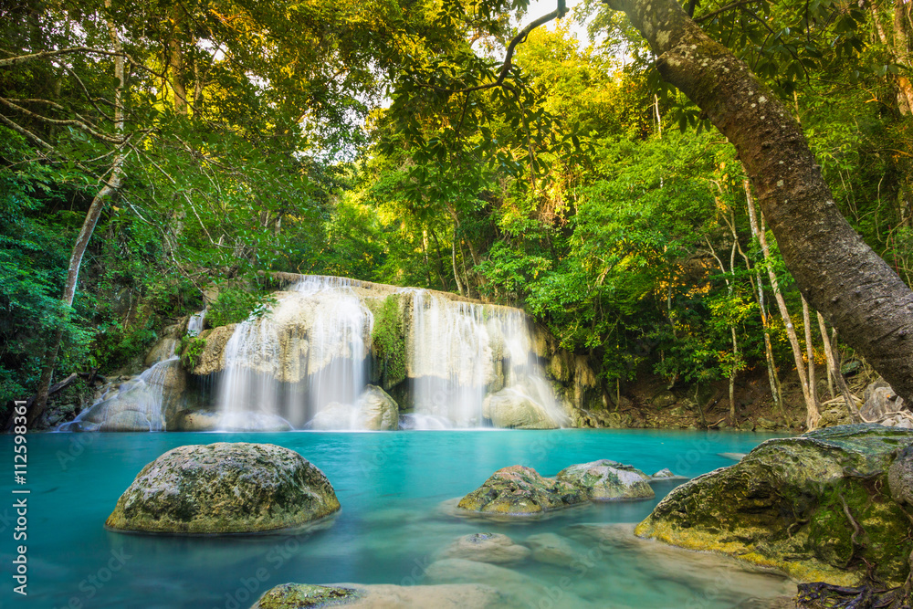 Erawan waterfall in Kanchanaburi, Thailand Erawan waterfall in Kanchanaburi, Thailand