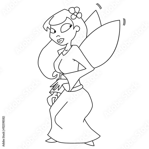 black and white fairy