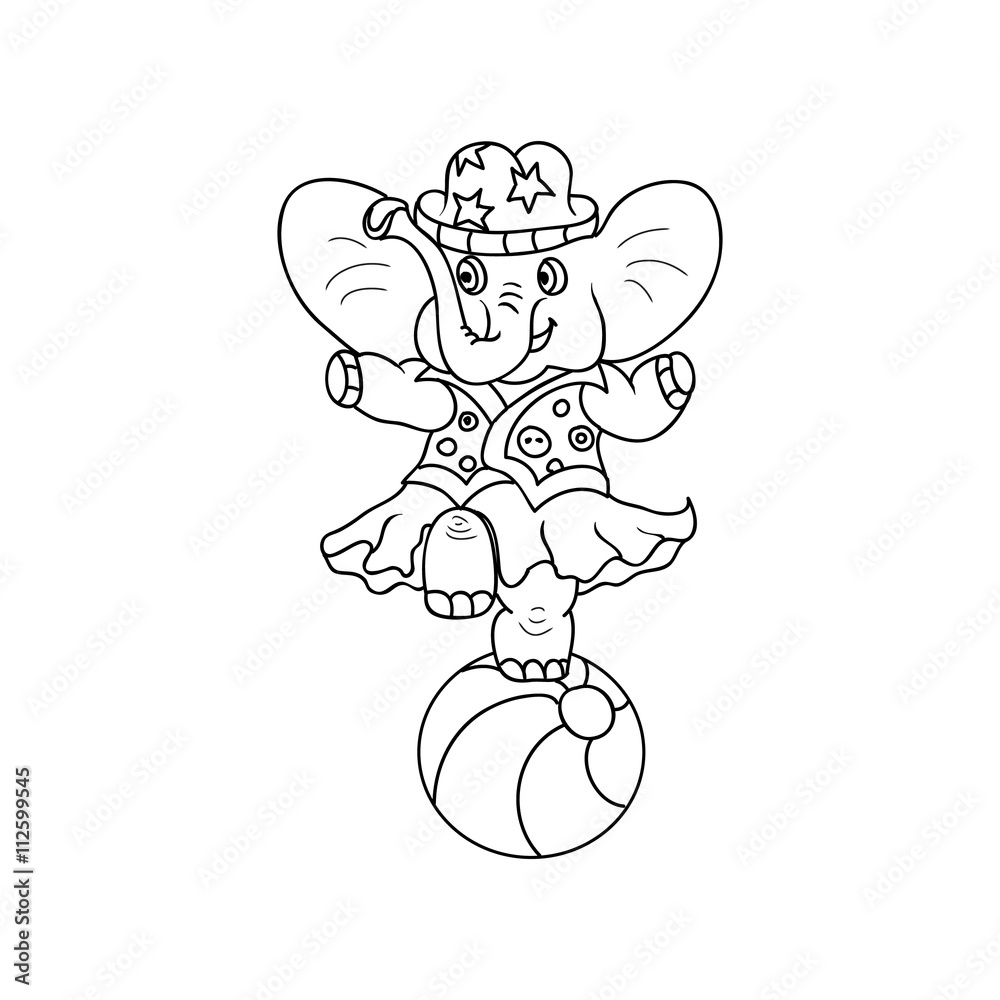 Circus Elephant Coloring Pages