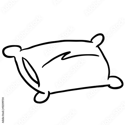 black and white pillow