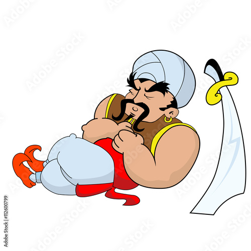 Janissary warrior sleeping