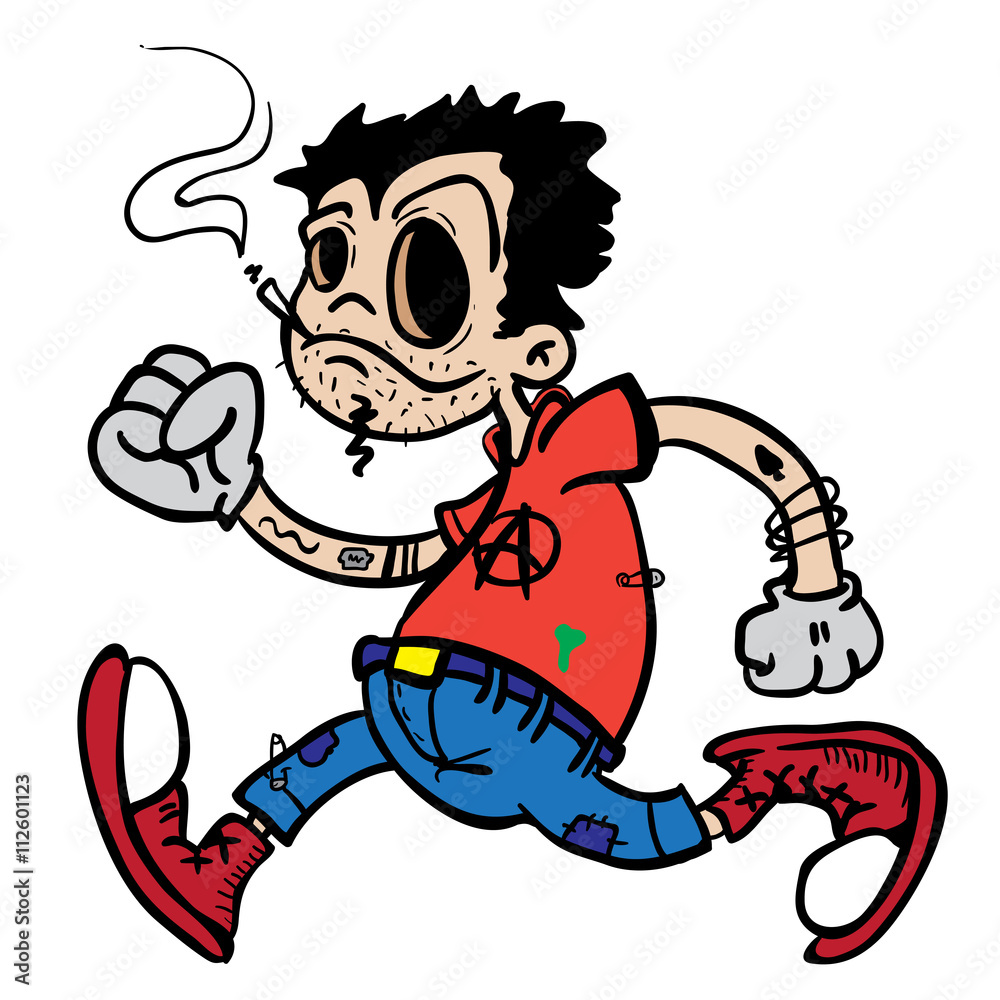 Obraz premium punk boy walking
