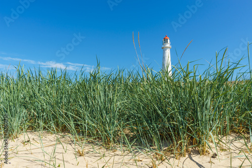 Photo Tahkuna lighthouse through sedge grass
