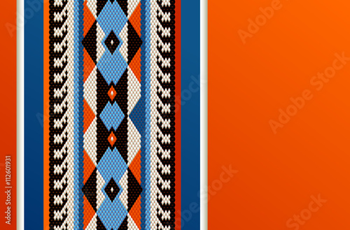 Hot Orange Theme Middle Eastern Traditional Weaving