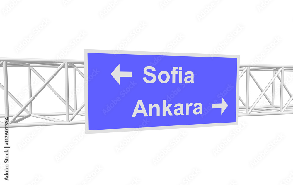 3dl illustration of a road sign with directions 3dl illustration of a road sign with directions