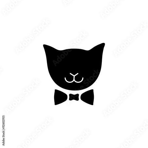 Fototapeta Naklejka Na Ścianę i Meble -  Cute cat vector logo