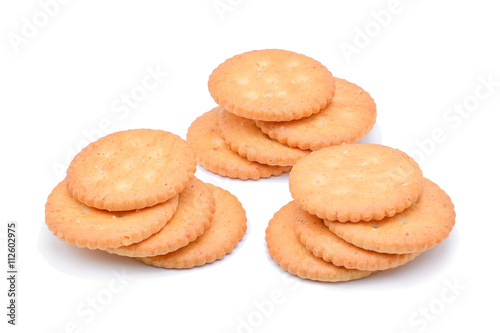 Crackers isolated on white background