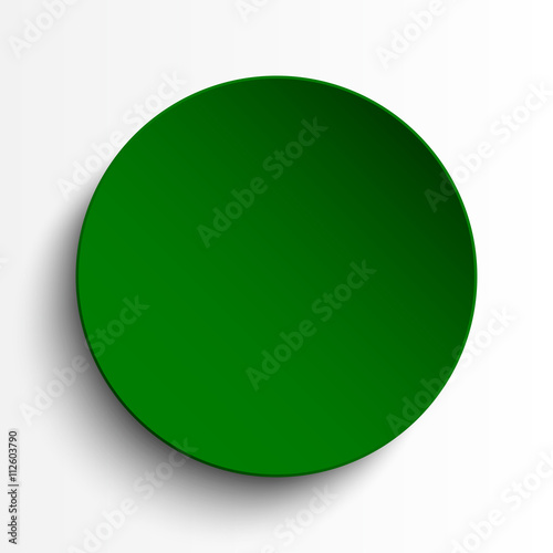 Green circle empty banner on white background.