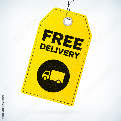 Yellow leather detailed business labels free delivery