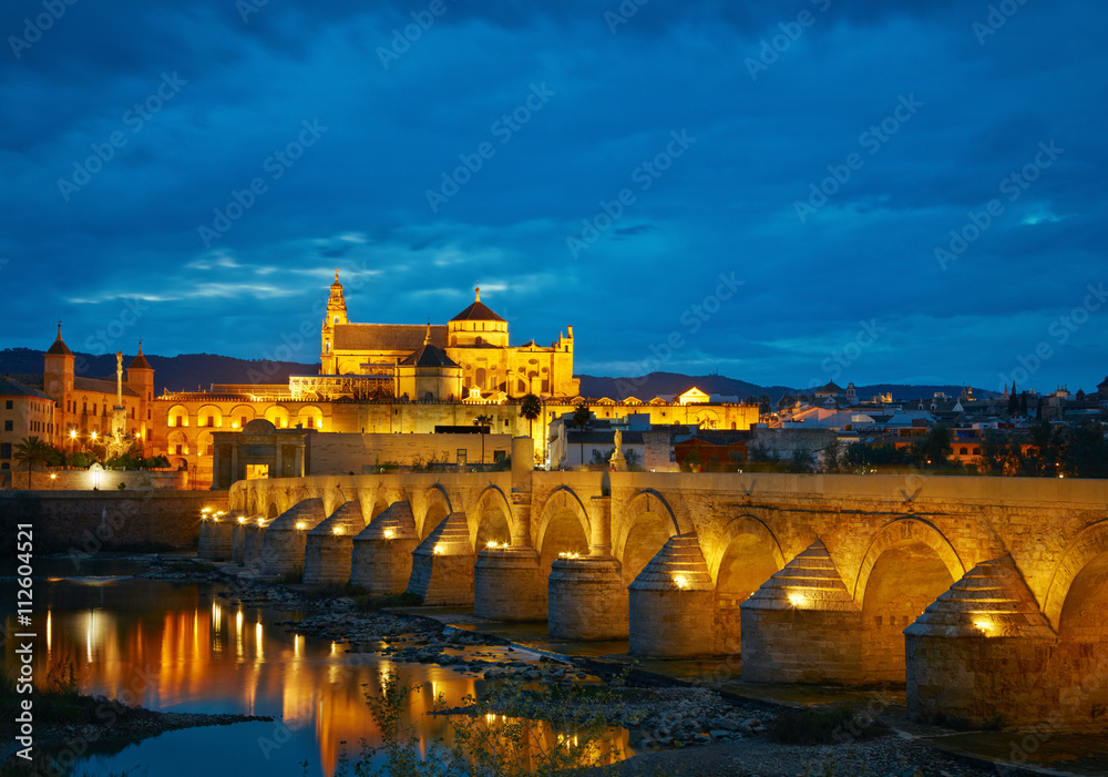 Roman Bridge and Guadalquivir river.  Cordoba, Spain