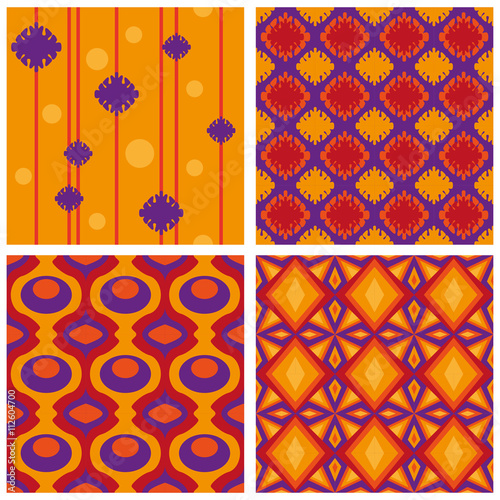 Abstract seamless pattern with ornament elements bright background. Design for wallpapers and textile print