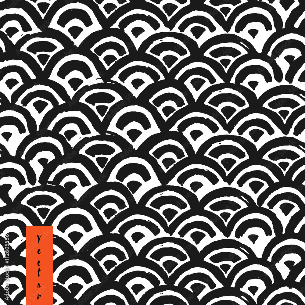 fish skin seamless pattern in vector.