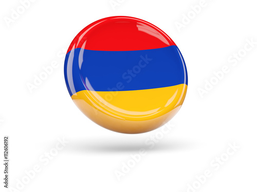 Flag of armenia. Round icon