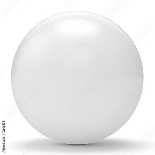 Fototapete 3d white sphere