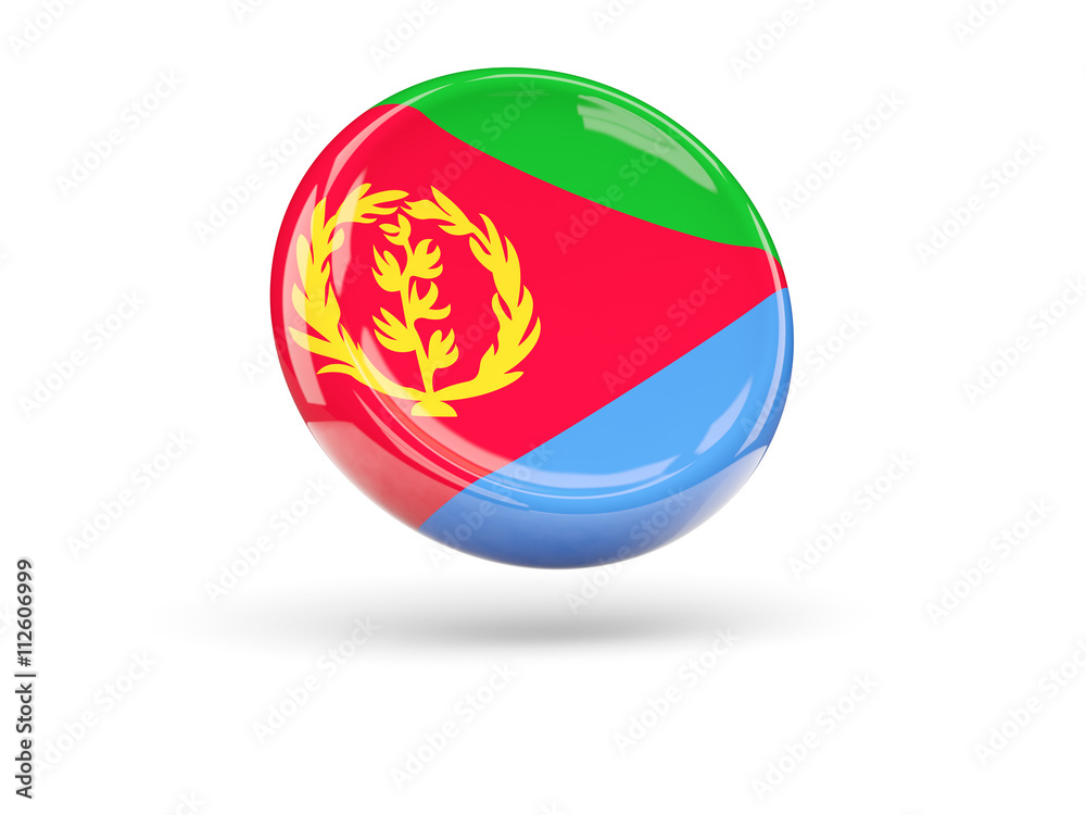 Fototapeta premium Flag of eritrea. Round icon
