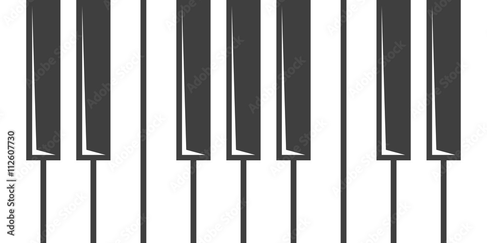 Naklejka premium Vector black piano key icon