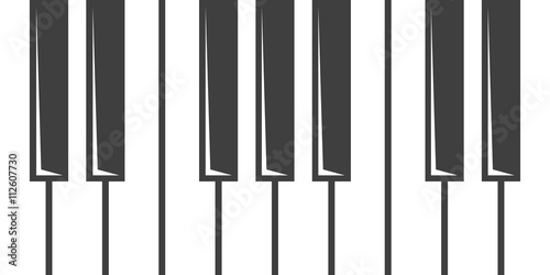 Vector black piano key icon