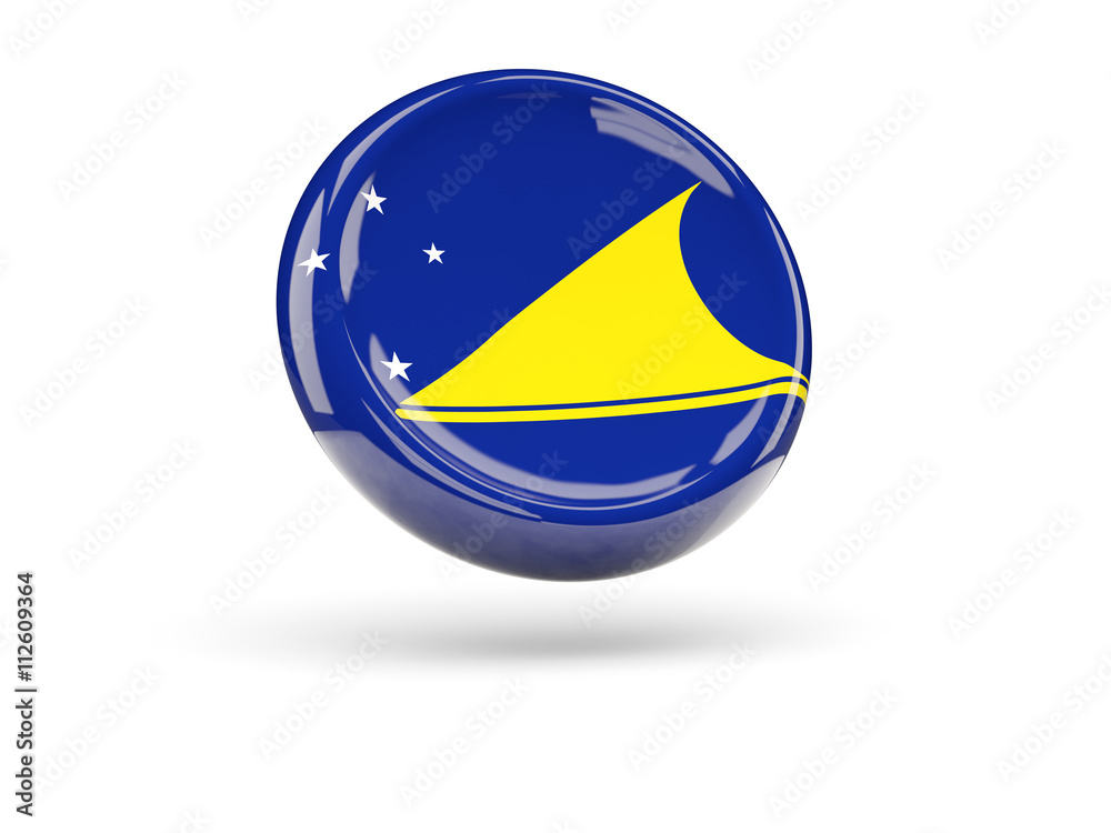 Flag of tokelau. Round icon Flag of tokelau. Round icon