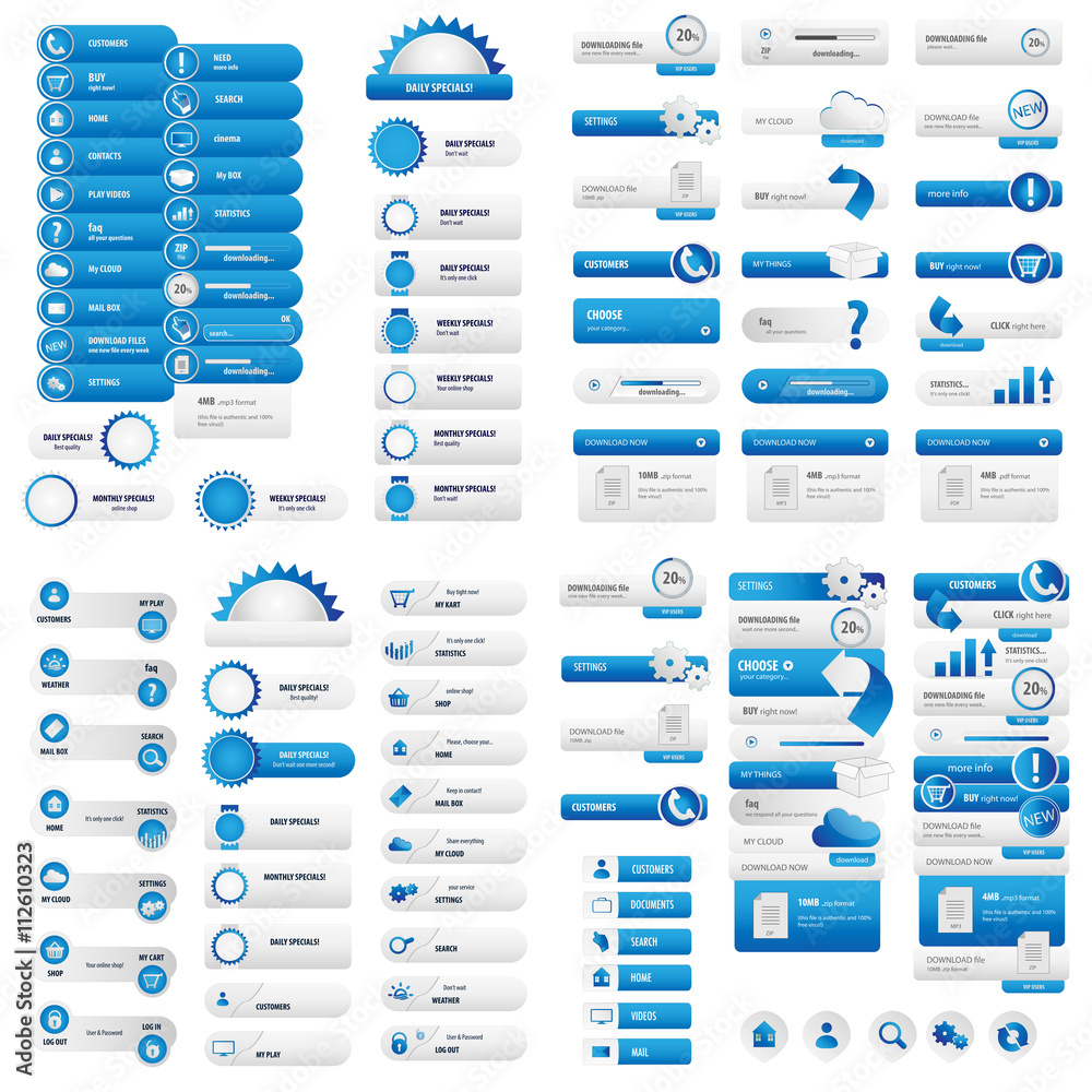 User button set light blue User button set light blue