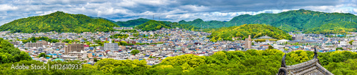 View of Himeji city from the castle - Japan