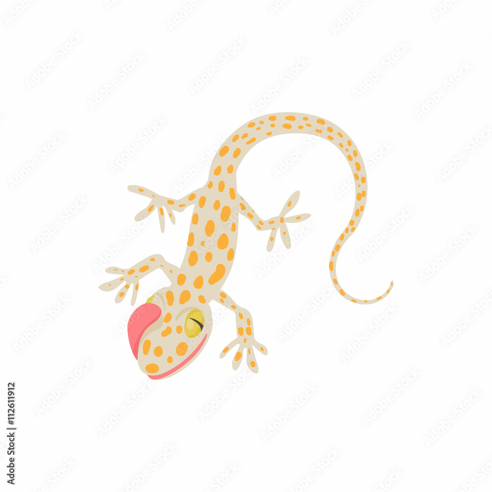 Fototapeta premium Lizard icon, cartoon style
