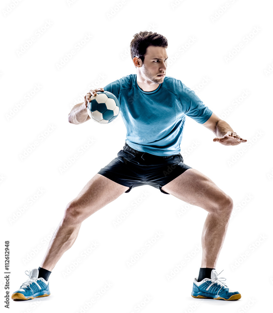 man handball player isolated man handball player isolated