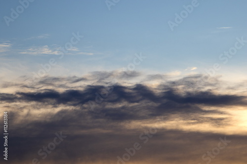 Wavy clouds at sunset