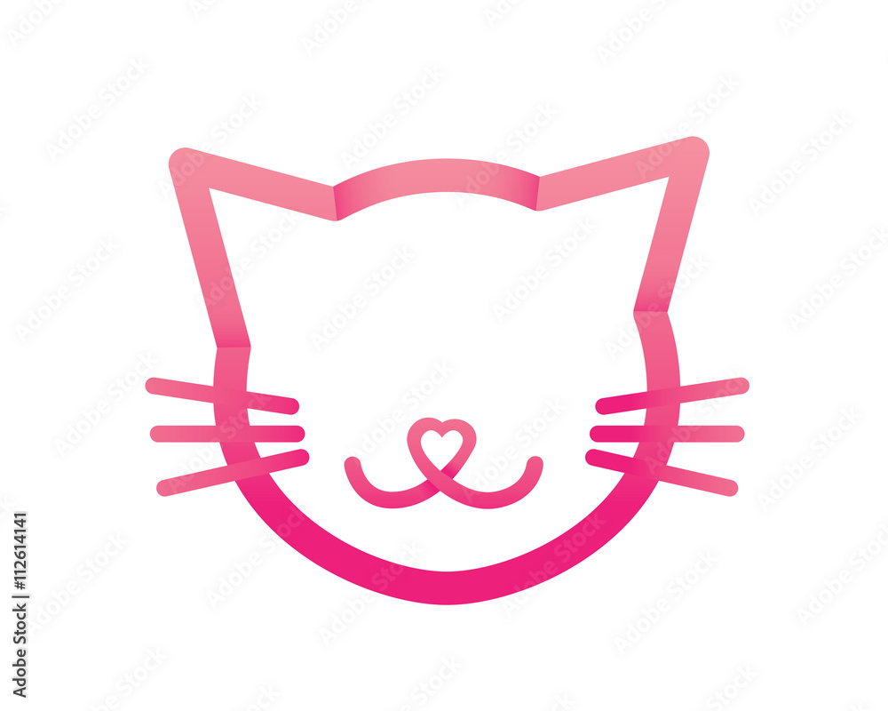 Modern Pet Logo - Cat Rescue Symbol Modern Pet Logo - Cat Rescue Symbol