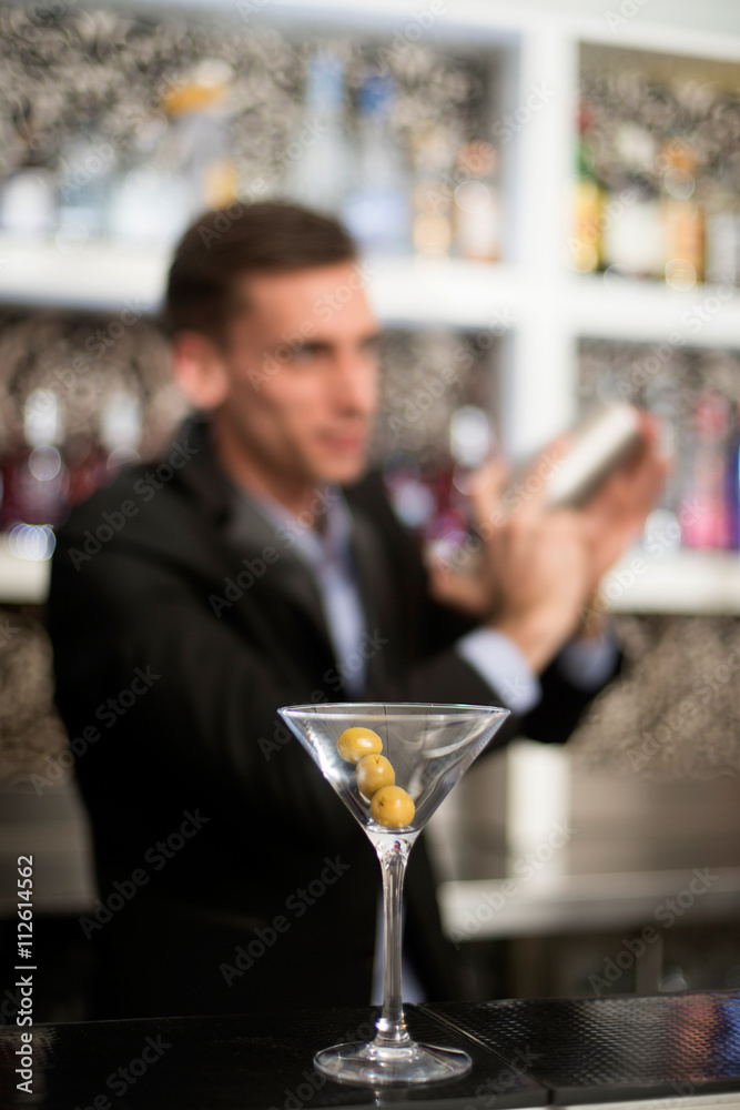 Bartender making a Cocktail