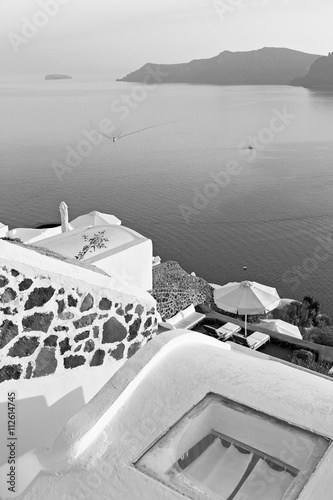 sea in architecture europe cyclades santorini old town white