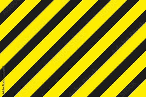 Yellow background black building with black stripes