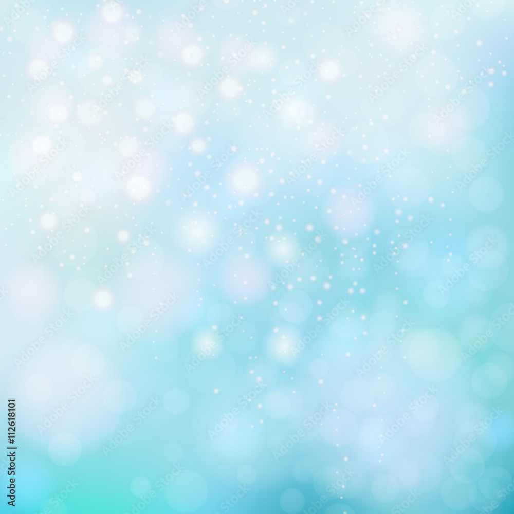 Abstract background bokeh. Bokeh lights. Blue background bokeh. Bokeh abstract. Pattern for design of invitations, presentations and websites. Vector illustration.
