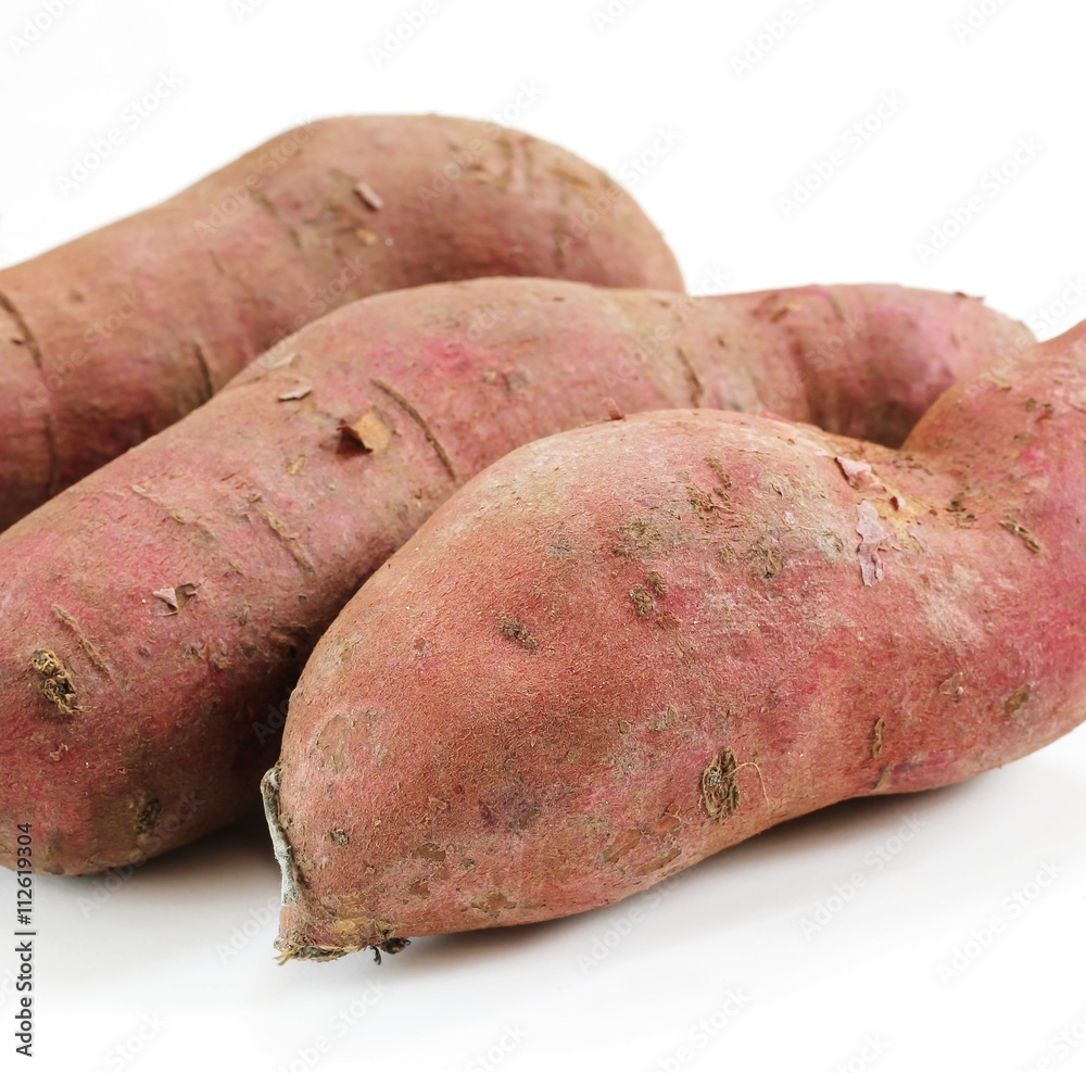Swwet Potatoes isolated on white Swwet Potatoes isolated on white