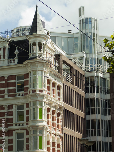 Dutch Baroque Architecture and Modern Buildings in Amsterdam, Th photo