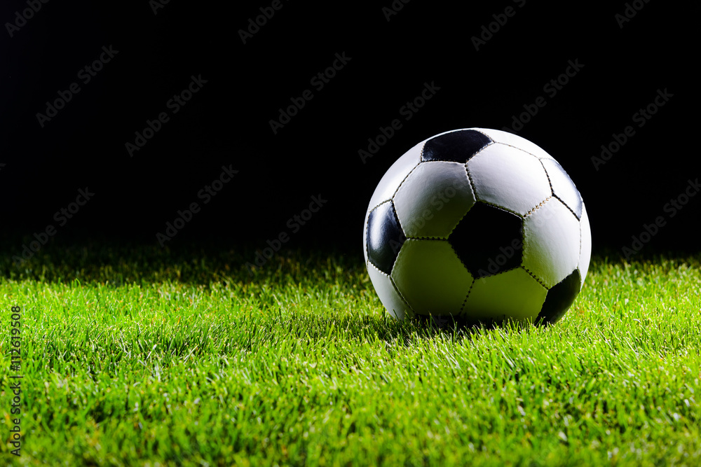 Fototapeta premium Classic white and black football ball