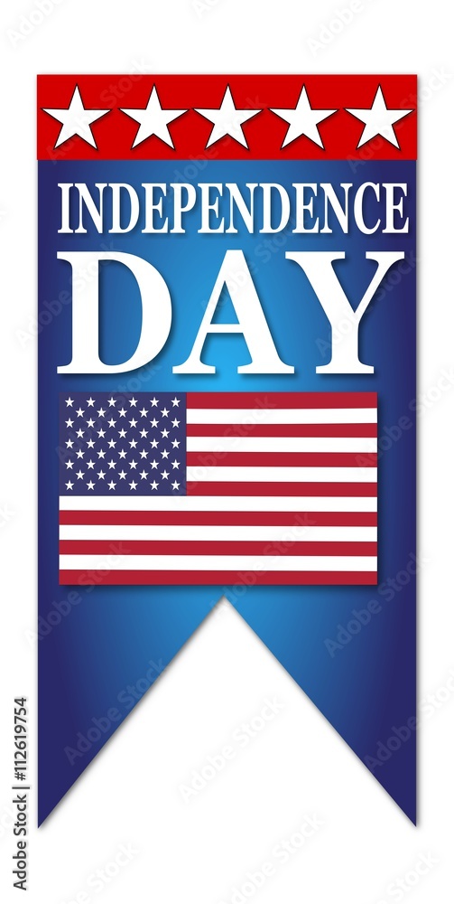 USA Independence Day Banner on white background USA Independence Day Banner on white background