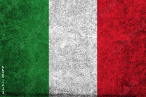 closeup of grunge italian flag
